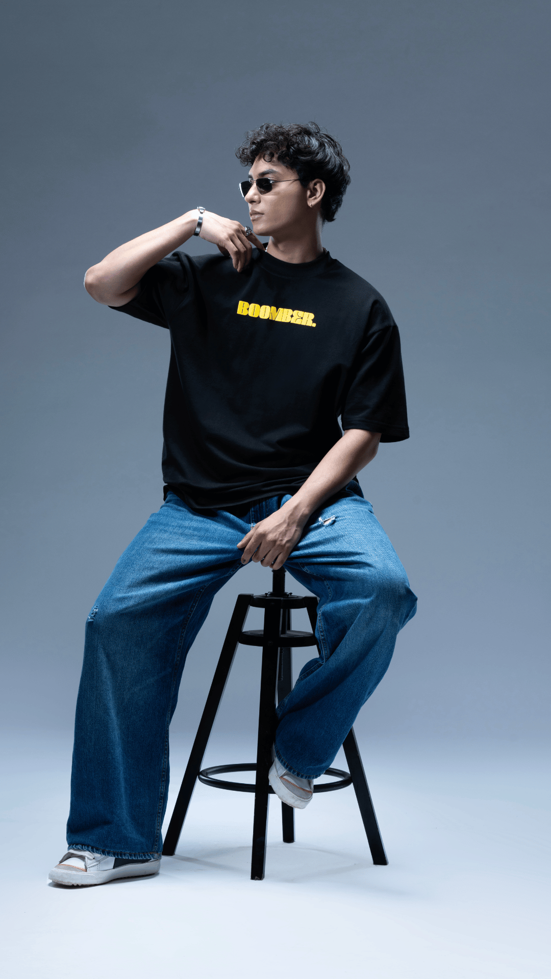 Black Bring it on Oversized T-Shirt