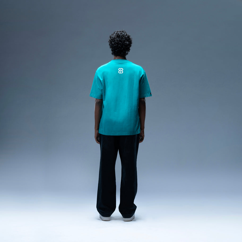 Basic Urban Cyan Oversized Tee