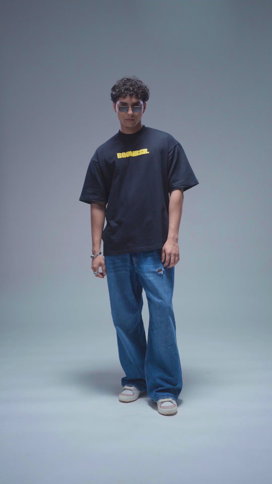 Black Bring it on Oversized T-Shirt
